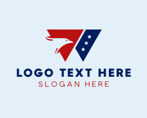Pilot - Aviation American Eagle Letter W logo design