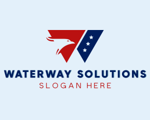 Aviation American Eagle Letter W logo design