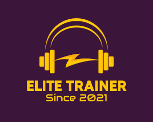 Thunder Gym Headphones logo design