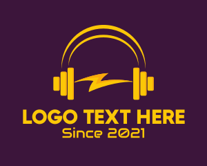 Headphones - Thunder Gym Headphones logo design