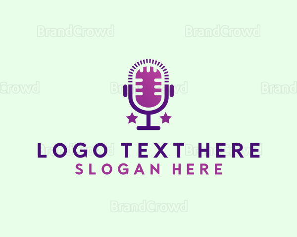 Podcast Microphone Audio Logo