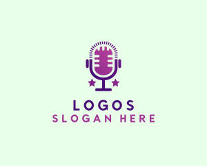 Podcast Microphone Audio Logo