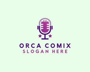 Singer - Podcast Microphone Audio logo design