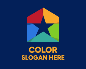 Colorful Star House logo design