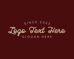 Retro - Cafe Business Script logo design