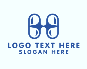 Drugstore - Blue Drugstore Letter H logo design