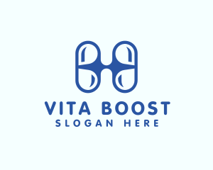 Vitamin - Medical Drugstore Letter H logo design