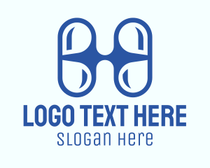 Drugstore - Blue Drugstore Letter H logo design