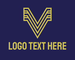Legal Services - Yellow Business Letter V logo design