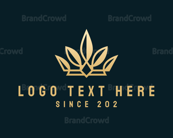 Natural Gold Leaf Crown Logo