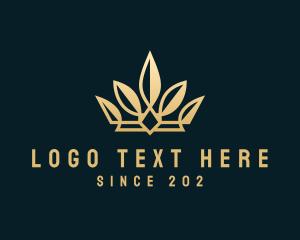 Natural Gold Leaf Crown Logo