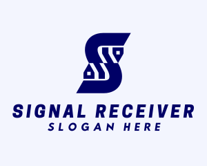 Blue Subdivision Letter S logo design