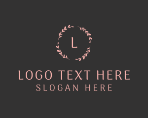 Serif - Floral Laurel Wreath logo design