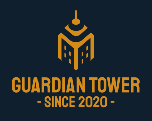 Golden Condo Tower logo design