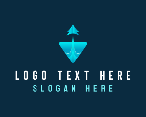 Airplane - Airplane Flight Courier logo design