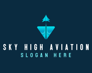 Airplane Flight Courier logo design