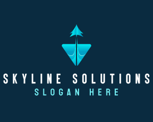 Airplane Flight Courier logo design