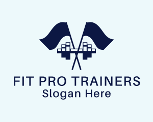 Gym Trainer Flag  logo design