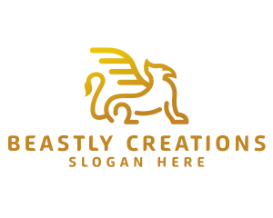 Creature - Golden Griffin  Creature logo design