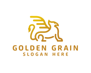 Golden Griffin  Creature logo design