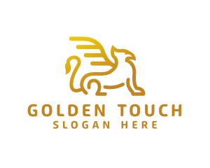 Golden Griffin  Creature logo design