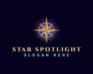 Star Compass Navigation logo design