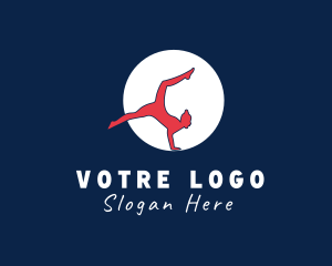 Yogi - Woman Gymnast Athlete logo design