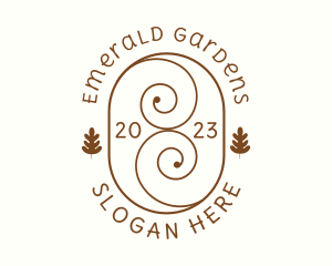 Garden Leaf Swirl logo design