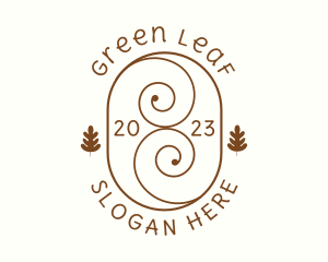 Garden Leaf Swirl logo design