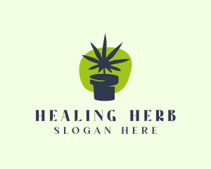 Medicinal - Marijuana Vase Plant logo design