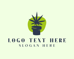Marijuana Vase Plant Logo