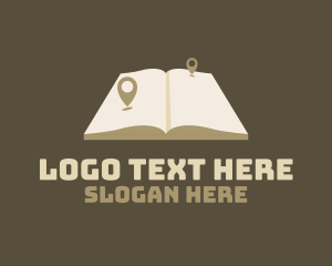 Tag - Beige Atlas Location Pin logo design