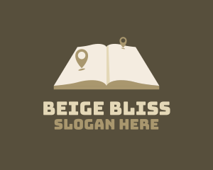 Beige - Beige Atlas Location Pin logo design