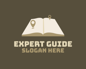 Guide - Beige Atlas Location Pin logo design