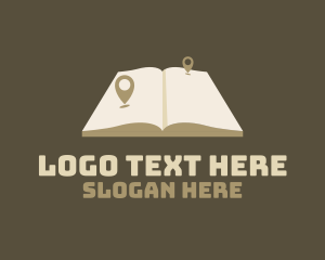 Guide - Beige Atlas Location Pin logo design