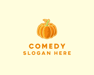 Orange Pumpkin Vegetable Logo