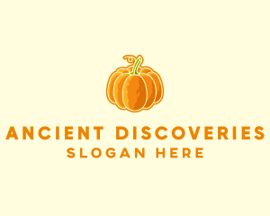 Orange Pumpkin Vegetable logo design