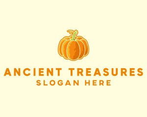 Orange Pumpkin Vegetable logo design