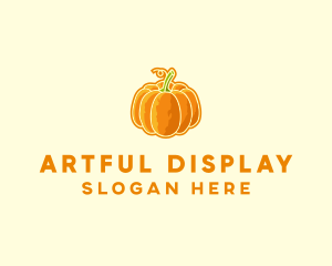 Orange Pumpkin Vegetable logo design