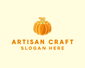 Orange Pumpkin Vegetable logo design