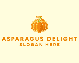 Orange Pumpkin Vegetable logo design