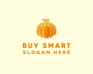 Orange Pumpkin Vegetable logo design