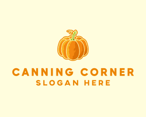 Orange Pumpkin Vegetable logo design