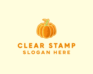 Orange Pumpkin Vegetable logo design