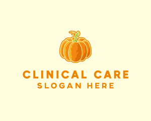 Orange Pumpkin Vegetable logo design