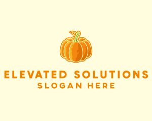 Orange Pumpkin Vegetable logo design