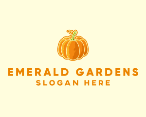 Orange Pumpkin Vegetable logo design