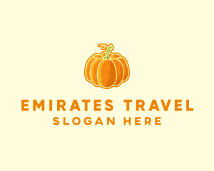 Orange Pumpkin Vegetable logo design