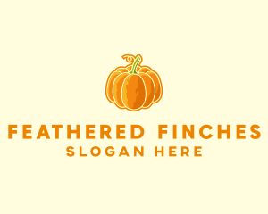 Orange Pumpkin Vegetable logo design