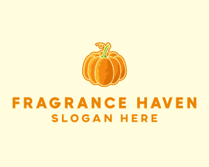 Orange Pumpkin Vegetable logo design